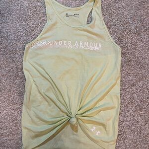 Under Armour Light Yellow/Lime Tank with Logo